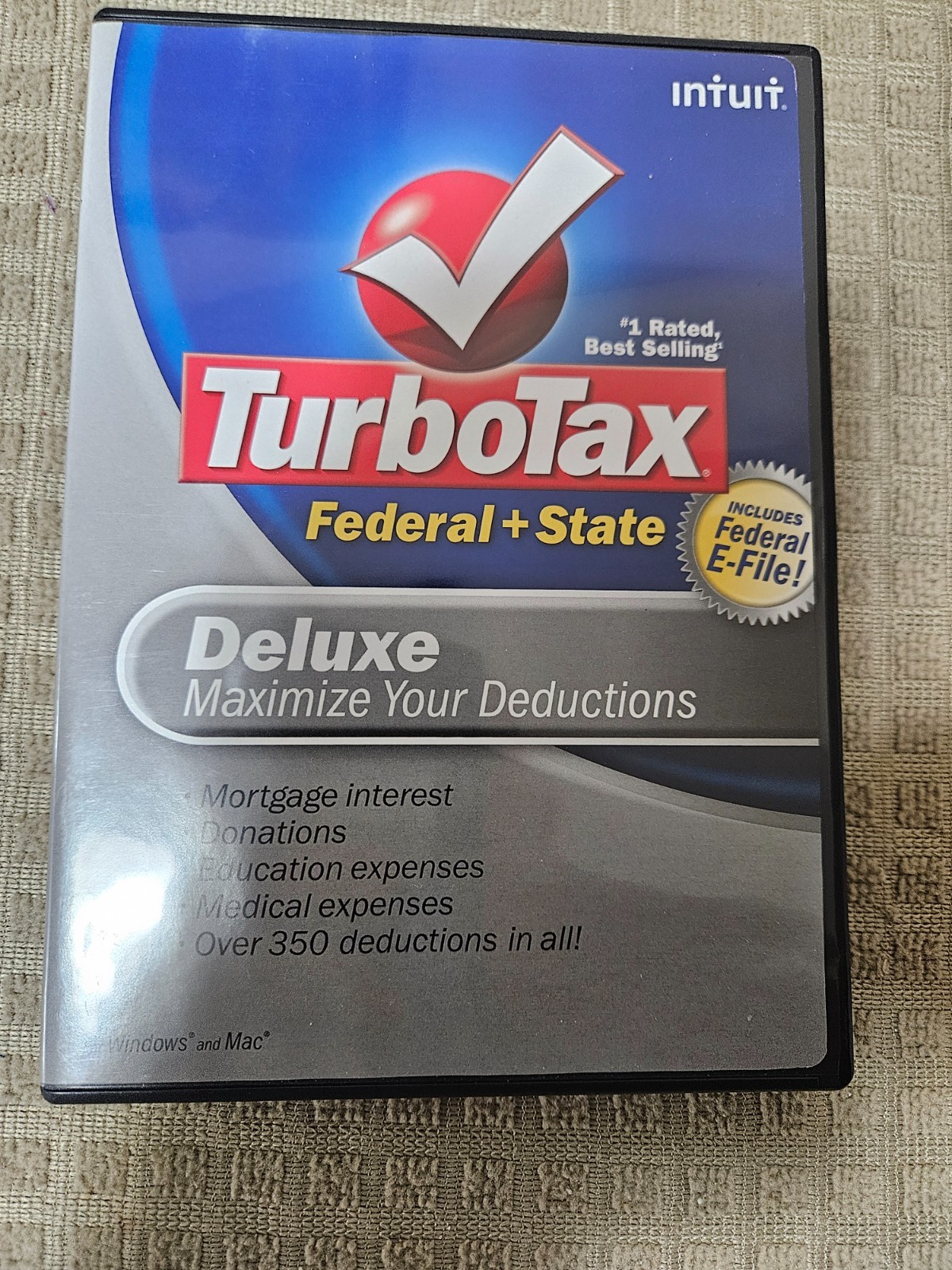 2008 TurboTax Deluxe Software Federal + State