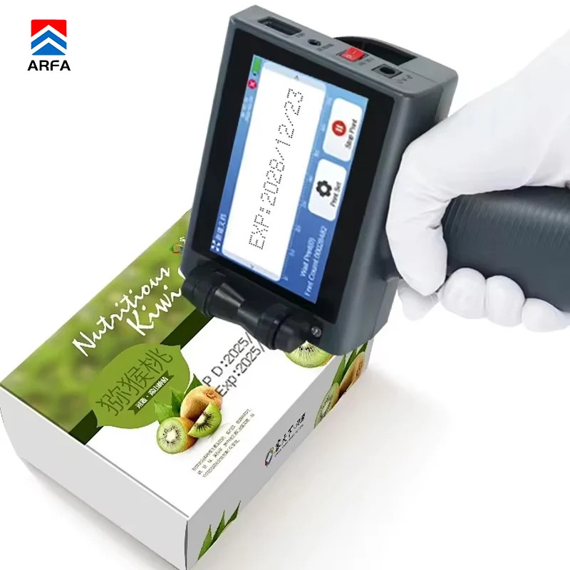 Portable Handheld 12.7MM TIJ Inkjet Printer for Date Barcode QR Label