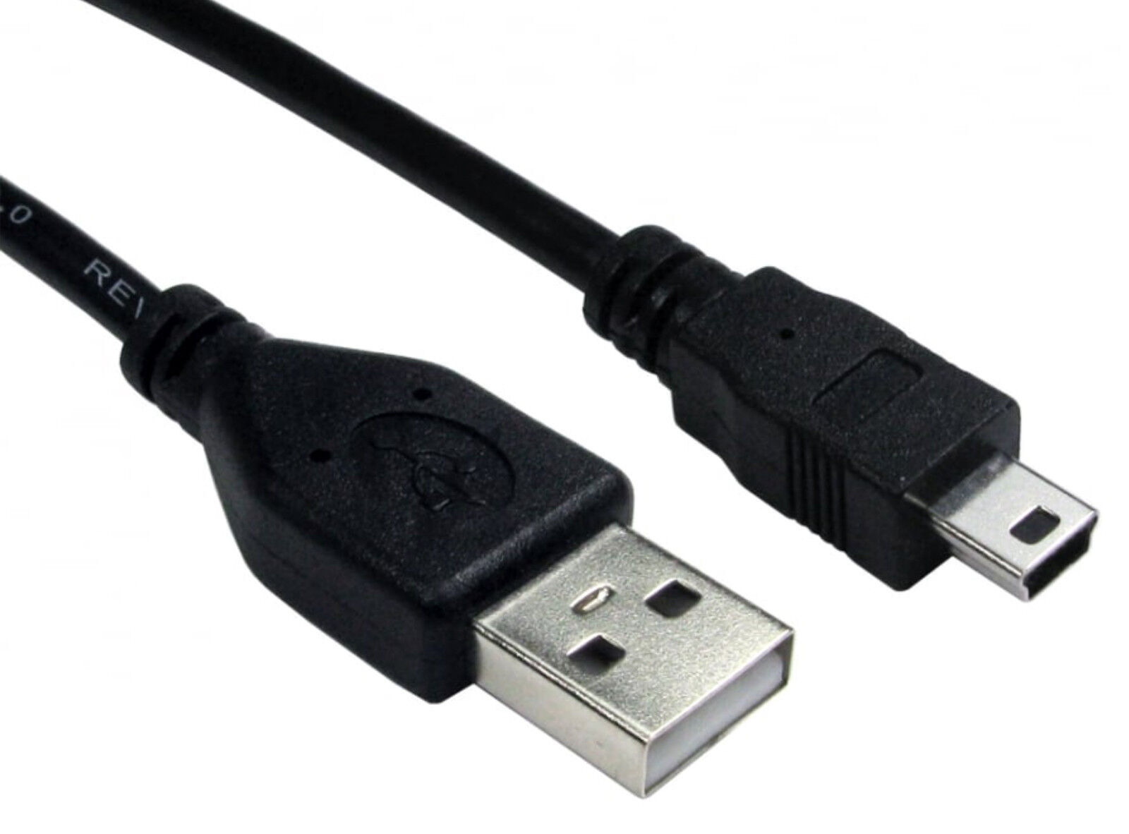 3m LONG MINI USB 2.0 Cable Sync + Charge Lead Type A to 5 Pin B Phone Chargers