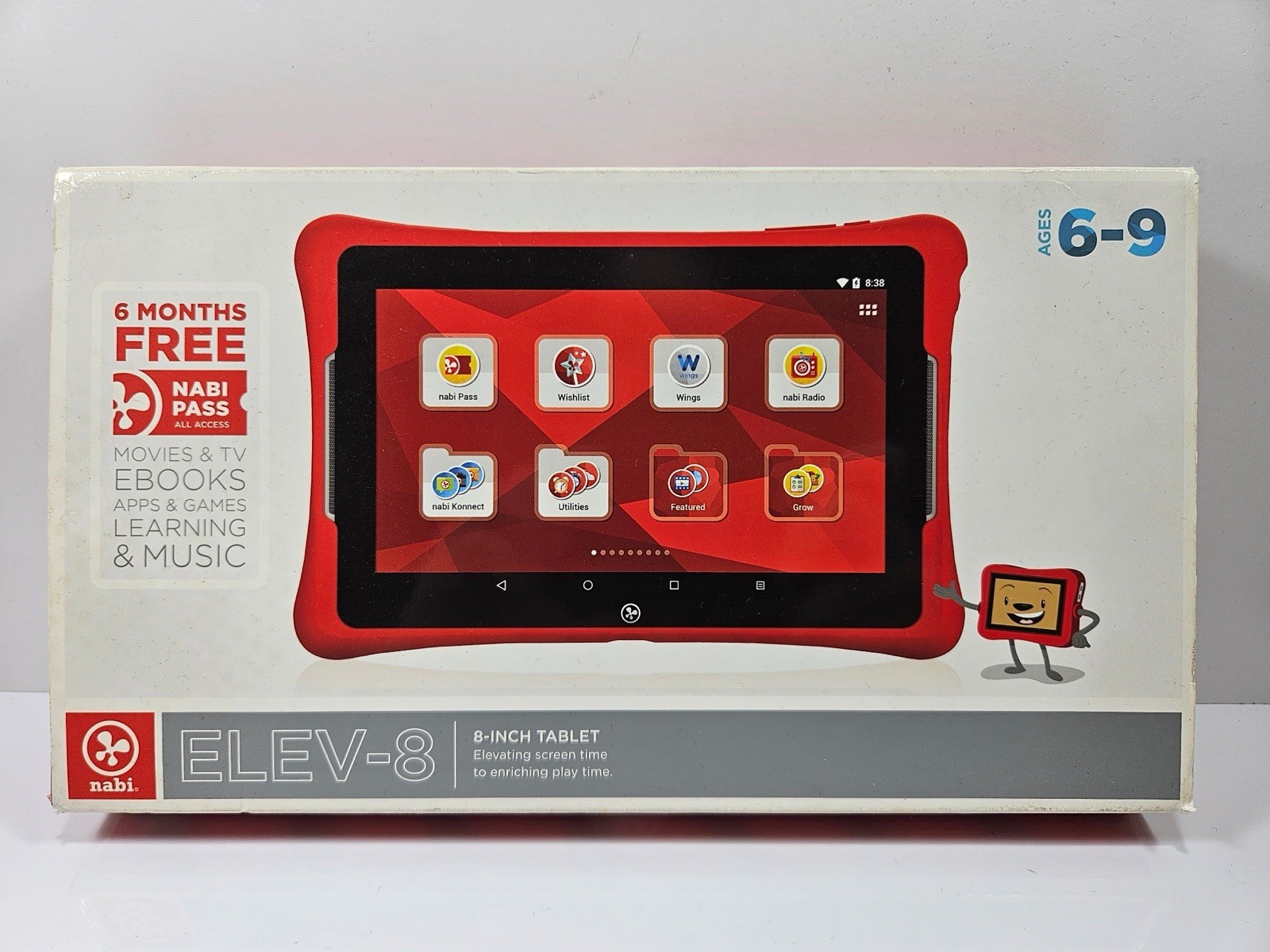 Nabi Elev-8 Children’s Tablet, EUC, UNTESTED - Without Accessories