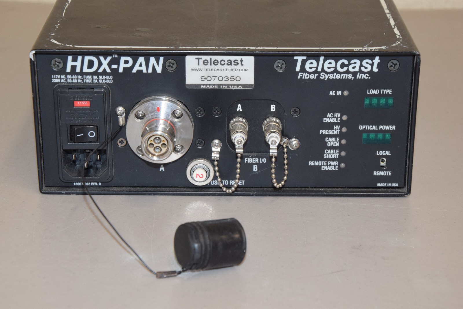 Telecast Fiber Systems HDX-PAN Power Supply AS IS Parts Repair