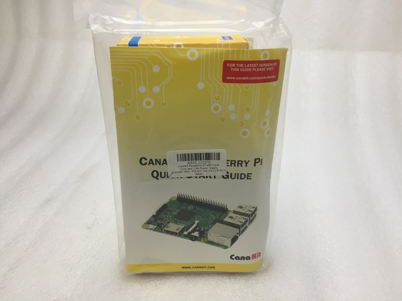 NEW CanaKit Raspberry PI w/Clear Case & 2.5A PSU PI3P-ULT32-C4-CLR-A Sealed