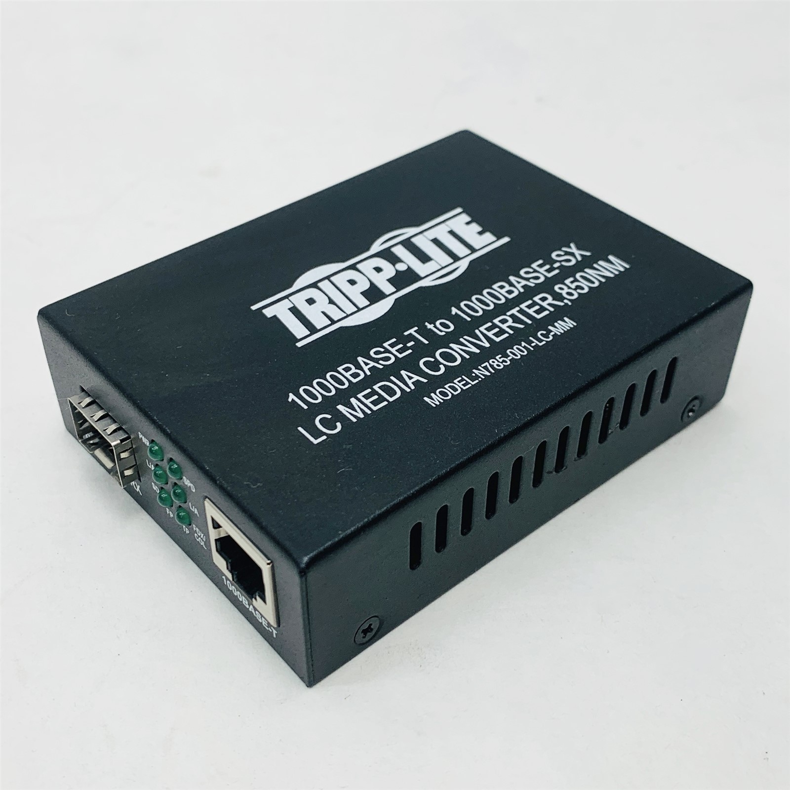 Tripp Lite N785-001-LC-MM Gigabit RJ45-LC Multimode Fiber Media Converter No PSU