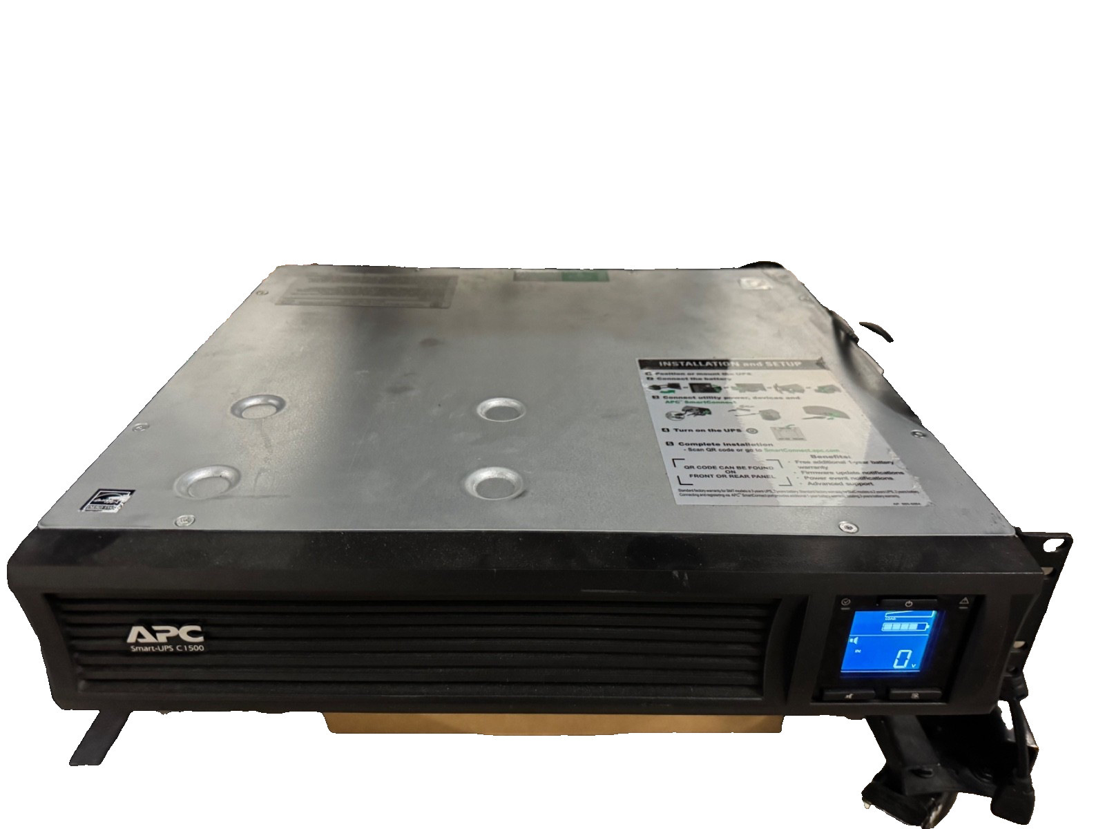 APC SMC1000-2UC 120v SmartConnect 1000VA Rackmount UPS tested w BATTERY & Face