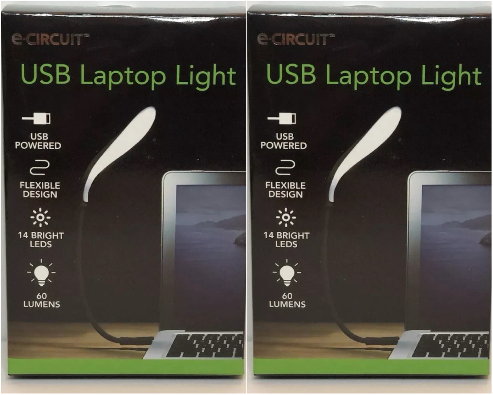 NEW E-Circuit USB Laptop Light No Batteries Needed, 14 LED Lights 2 Lights USA