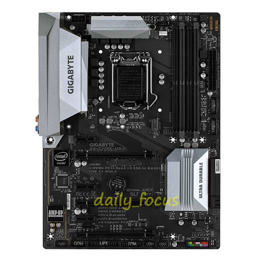 Gigabyte GA-Z270X-UD3 Motherboard LGA 1151 Intel Z270 DDR4 DIMM USB3.1 ATX