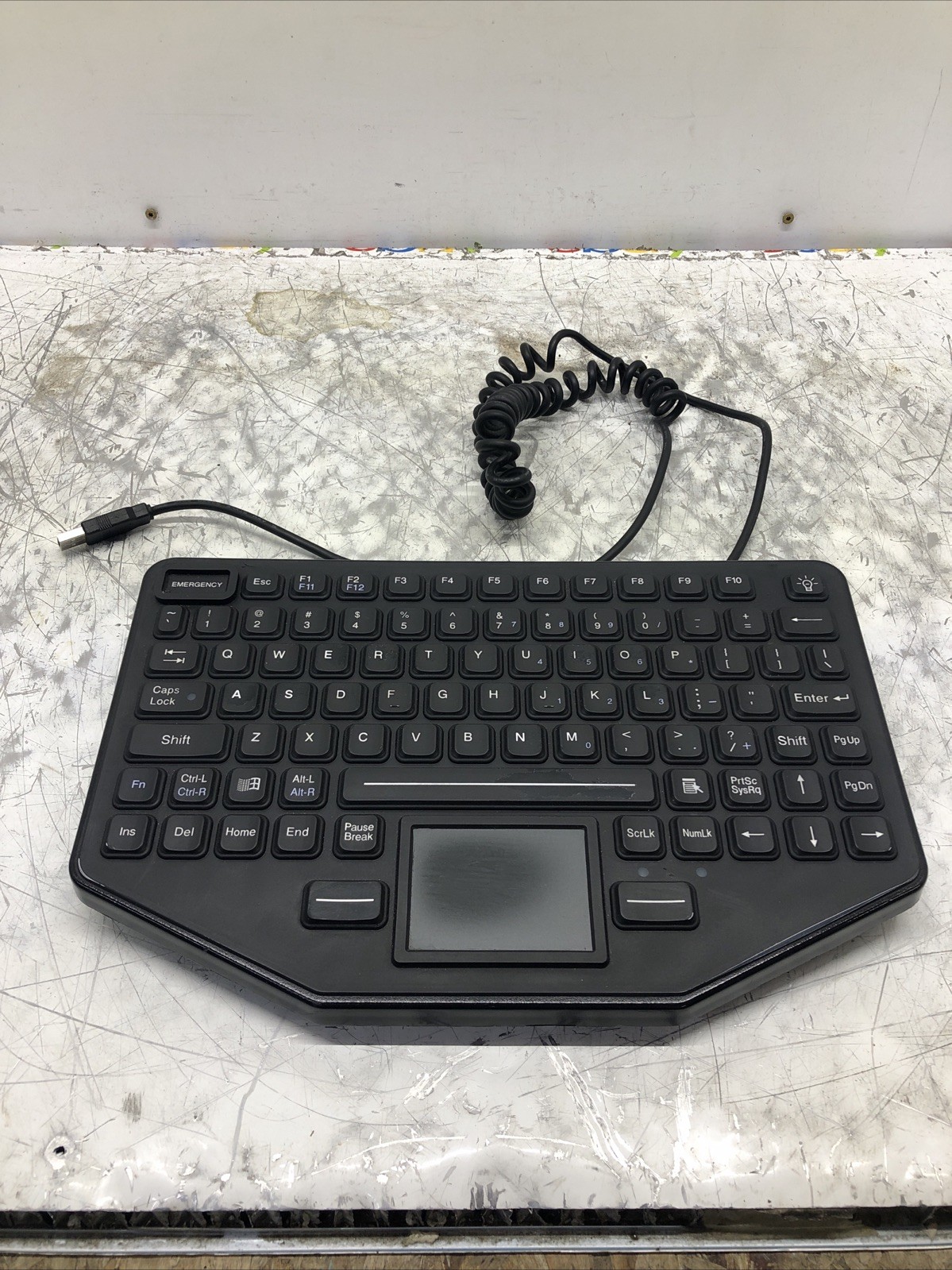 FULLY TESTED Rugged Mountable Keyboard by iKey -- Model: SL-86-911-TP-USB-P