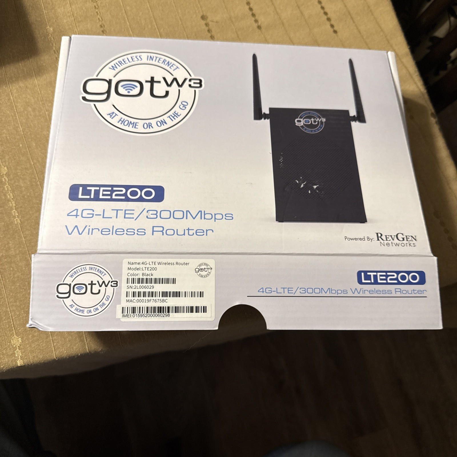 gotw3 router LTE200 Complete With Box And Cords