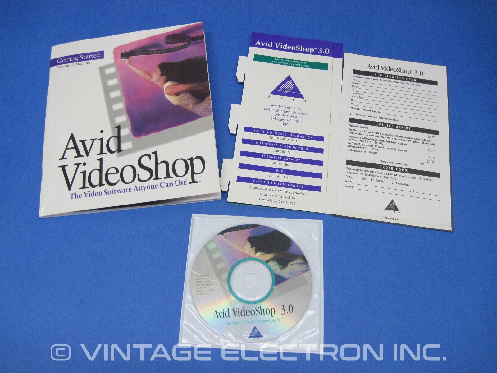 Vintage Apple Macintosh AVID VIDEOSHOP Software - Version 3.0 - CD-ROM - 1995
