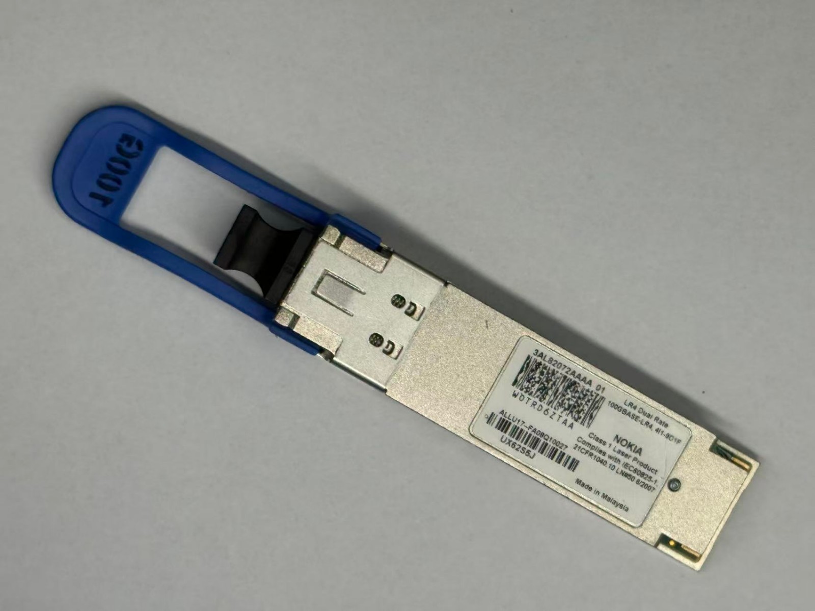 Nokia 3AL82072AAAA 01 QSFP28 100GBASE-LR4 Dual Rate 100G/40G LR4 10km Module