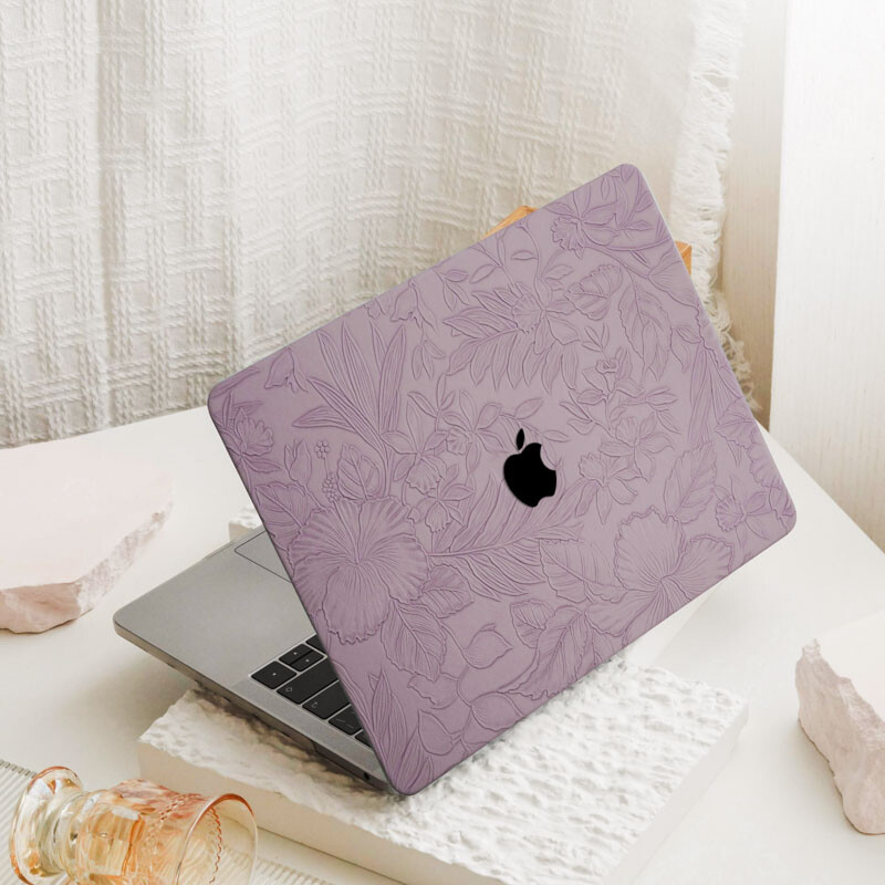 Lavender Purple Flower Case Cover For MacBook Air 13 15 MacBook Pro 13 14 15 16