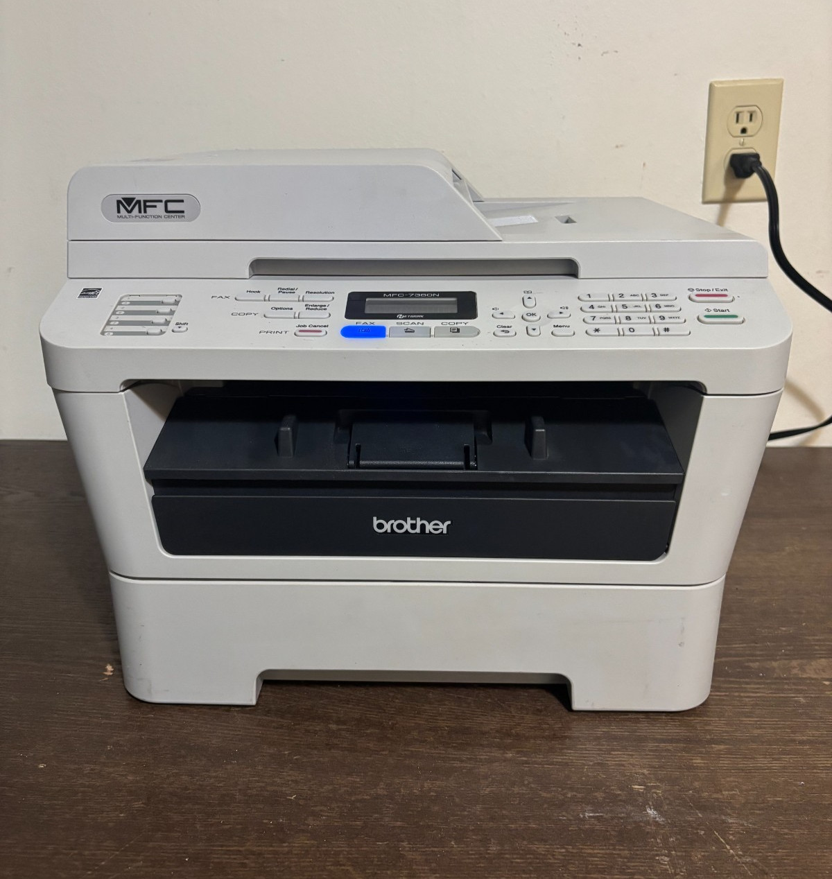 2013 Brother MFC-7360N Monochrome All-in-One Laser Printer WORKS