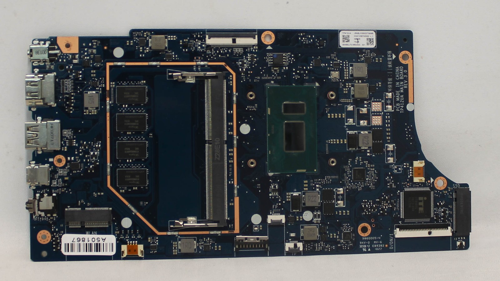 90NB0J70-R00020 Asus Motherbard Intel Core I3-8130U 2.2Ghz Tp412Ua-Ih3T"GRADE A"