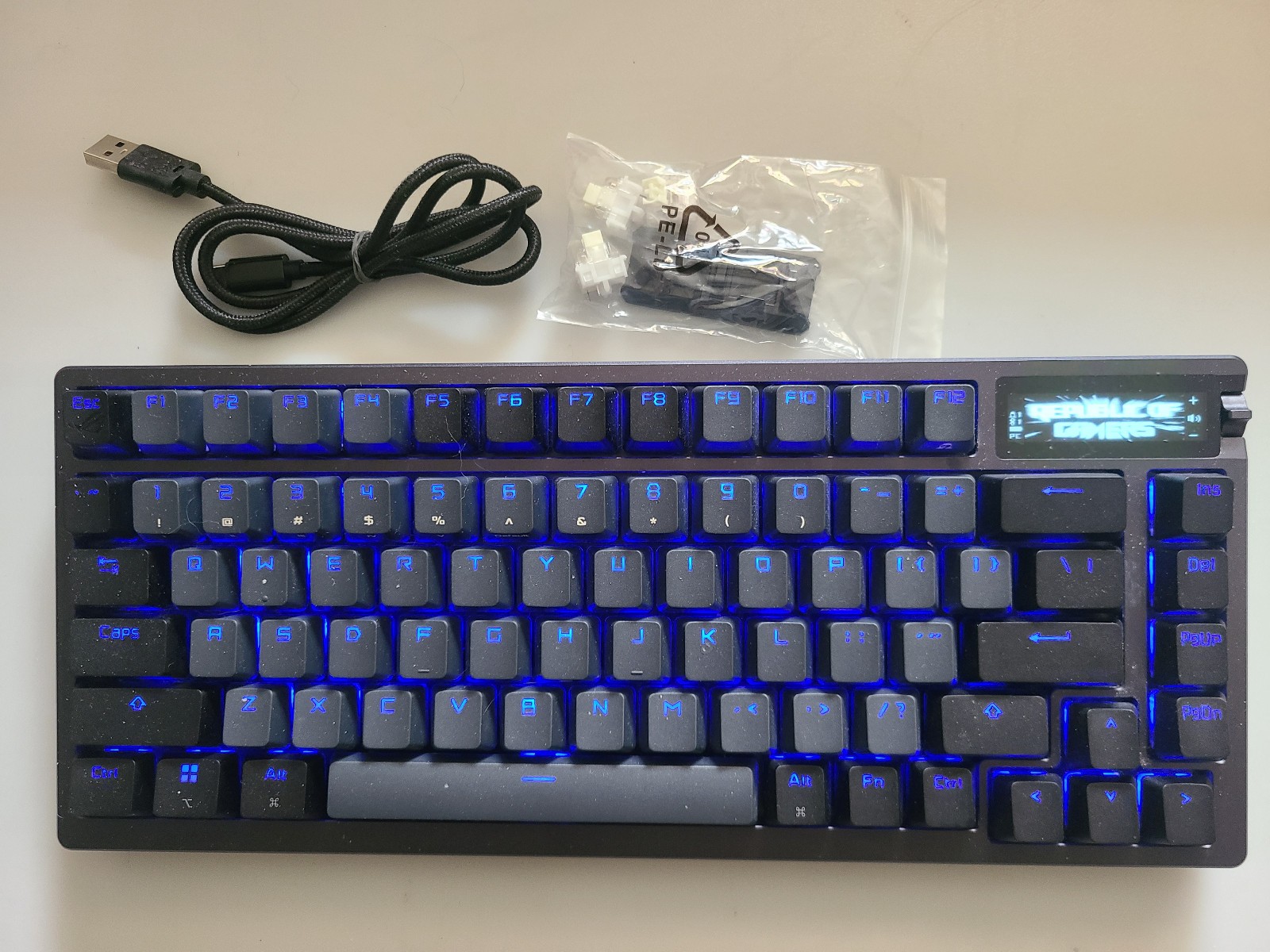 ASUS ROG Azoth 75 Wireless DIY Custom Gaming Keyboard  90MP031A-BKAA01