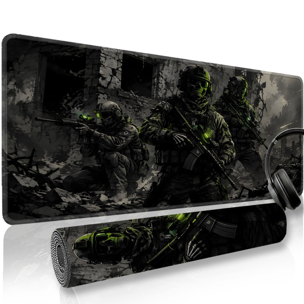 DOS Large Gaming Mouse Pad Compatible for PC/Laptop, Desk with Non-Slip Base &