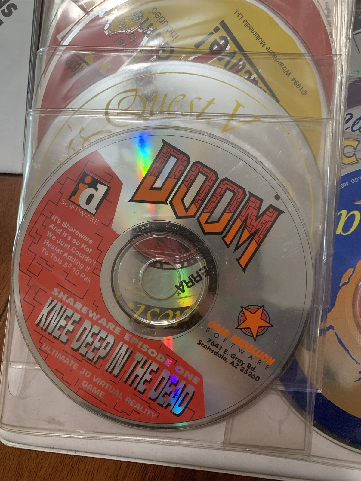 Doom 1: Knee Deep In The Dead PC CD And Misc PC Lot