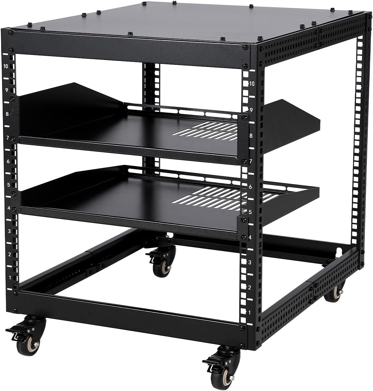 Garvee 10U 15U 20U Heavy Duty Open Frame Network Rack Server Rack for AV/IT