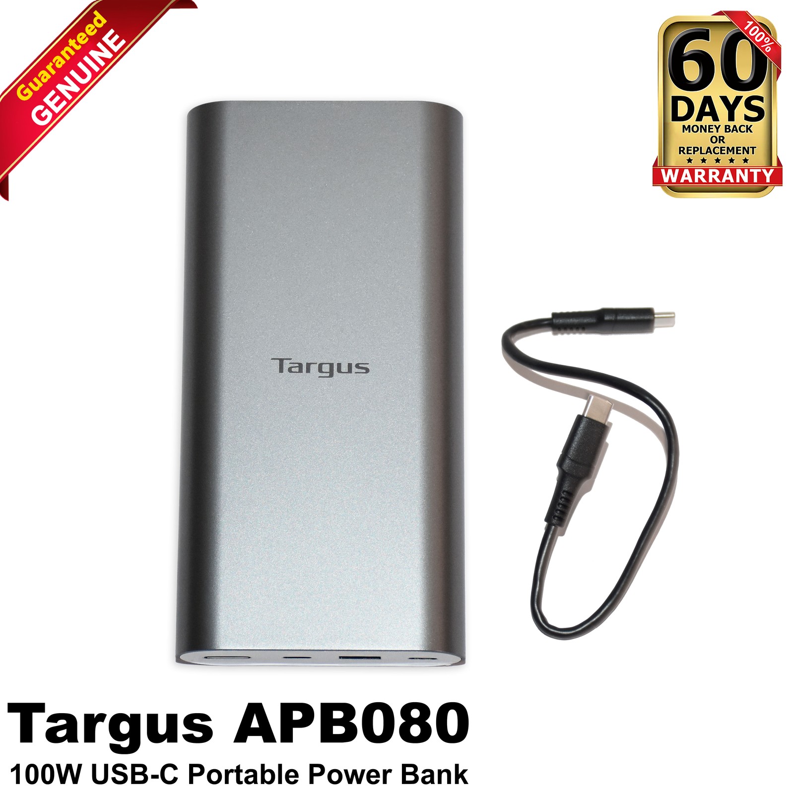 Dell Targus APB080 100W USB-C Power Bank 25,000mAh 90Wh F9N1M