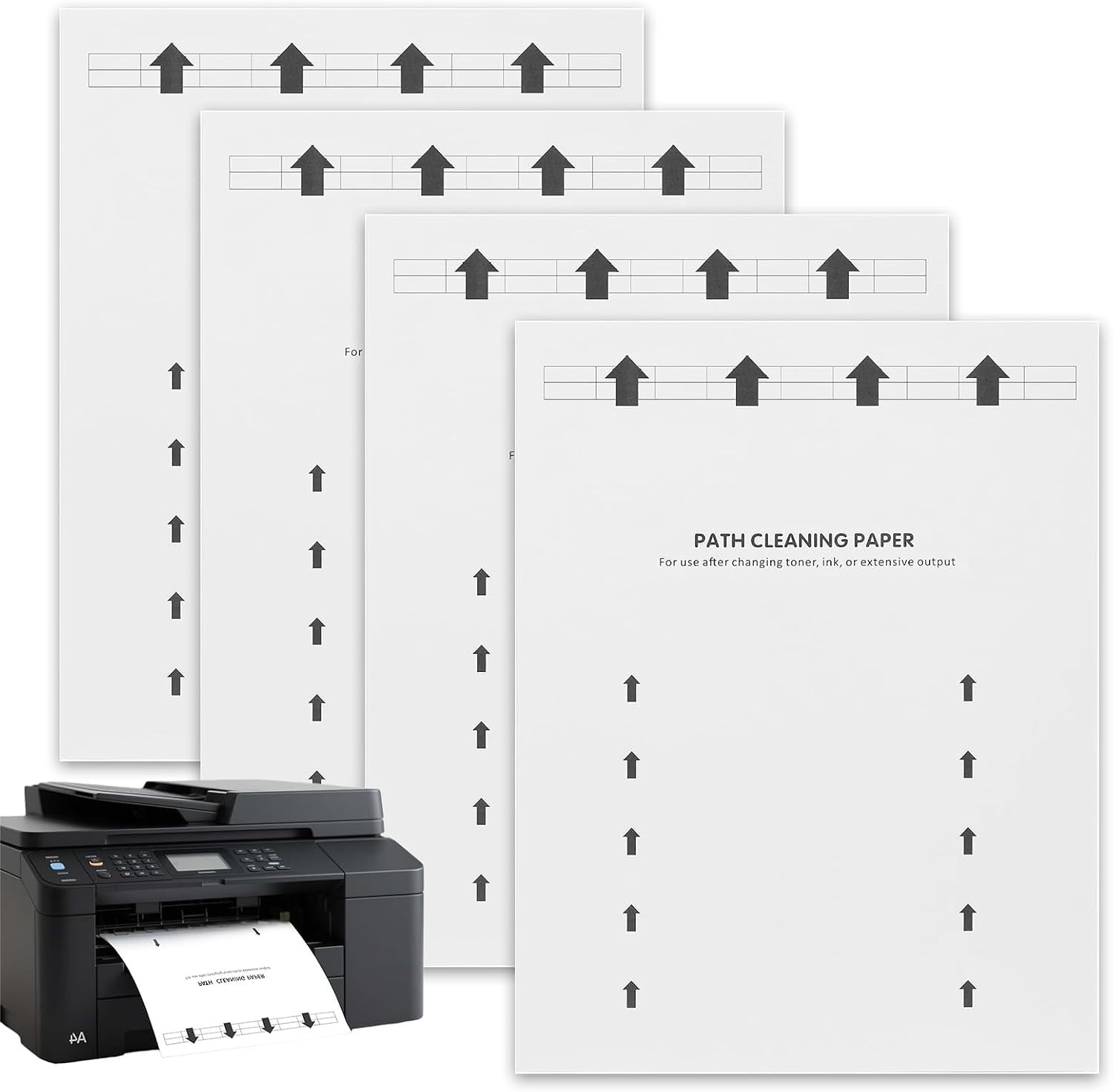 Printer Cleaning Sheets 15-Pack【Removes Ink, Dust, Dirt & Debris】8.5 x 11" Print