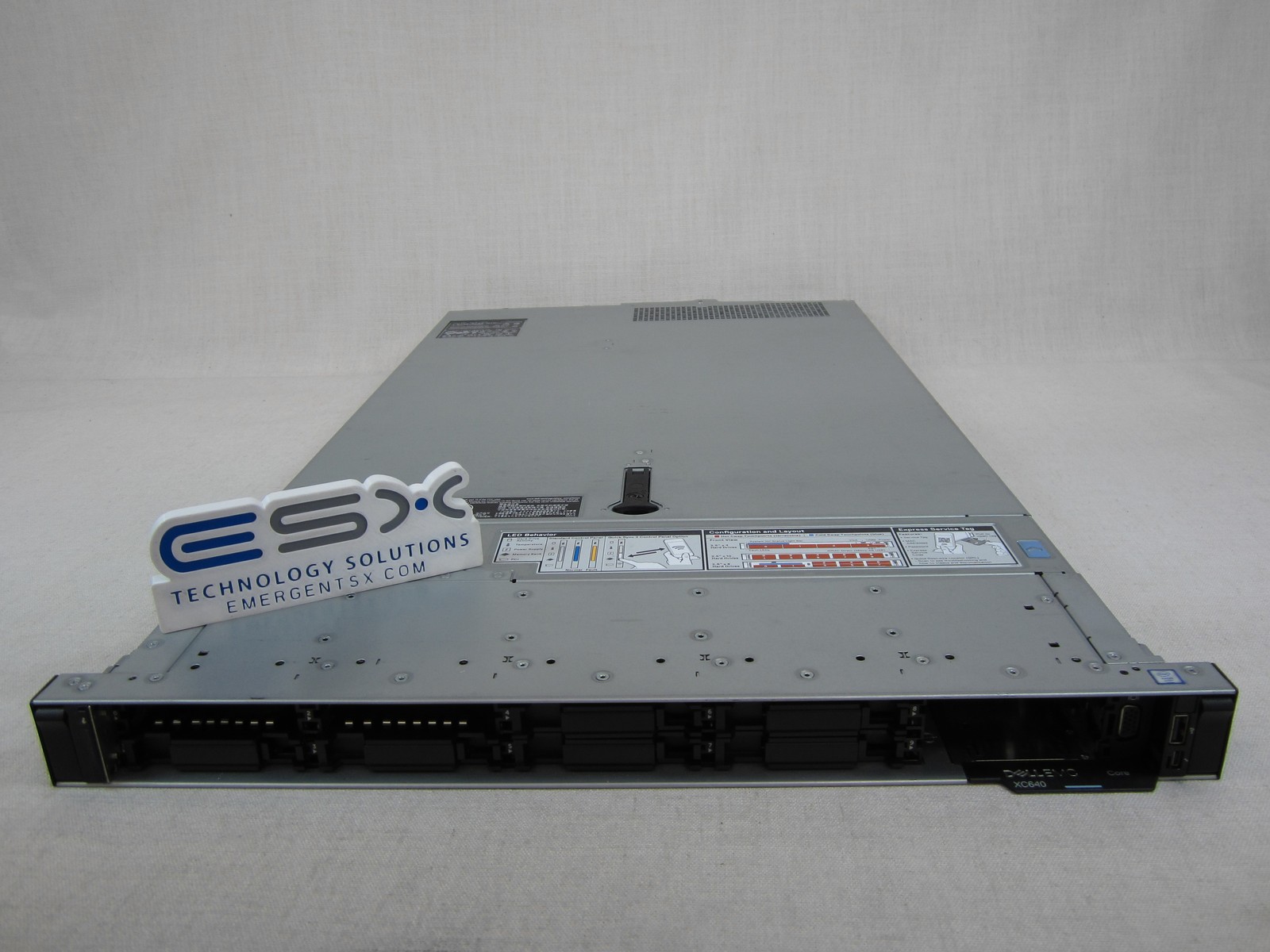 Dell PowerEdge XC640 10x 2.5” 1U CTO Server – 2x HS, 2x 1100W, iDRAC, NVMe BP