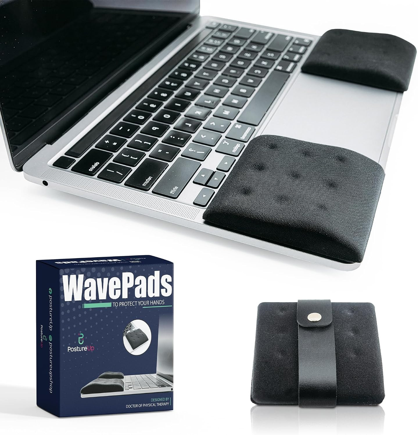 WavePads by PostureUp – Original Two Pack Adjustable Wrist Rests for Laptop and