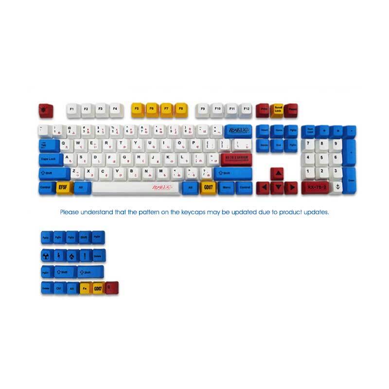 GUNDAM Keycaps Set PBT 124keys Cherry Profile Dyesub For MX Mechanical Keyboards