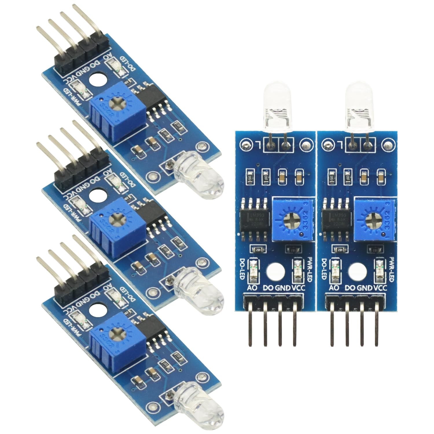 5 PCS 3.3V5V Photodiode LM393 Light Sensor Switch Module Fits Arduino Pi
