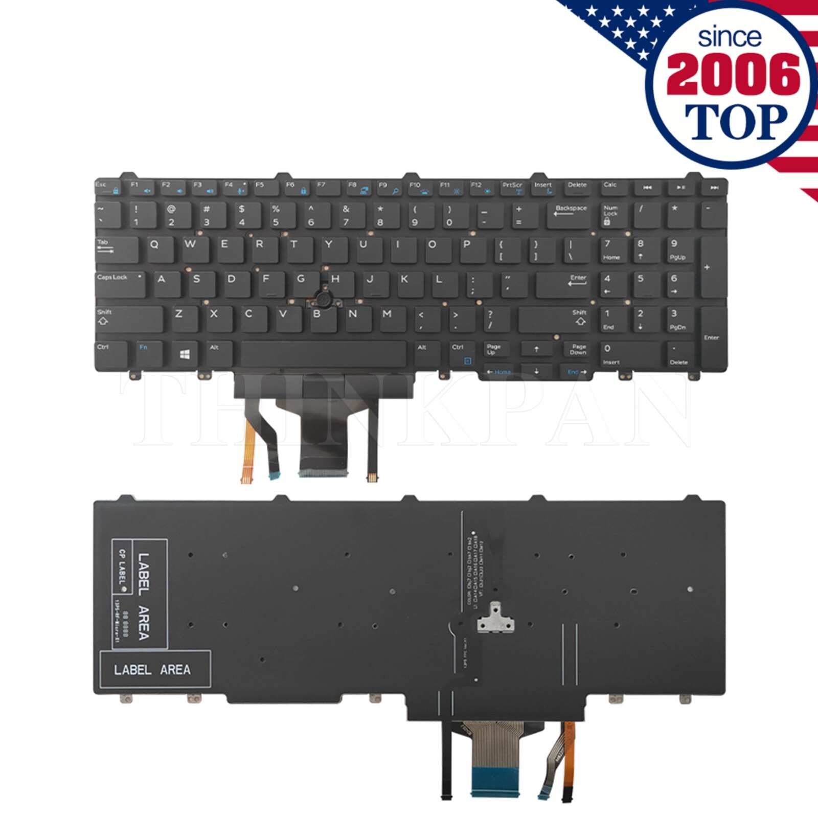 New Genuine US Backlit Keyboard for Dell Precision 7510 7520 7710 7720