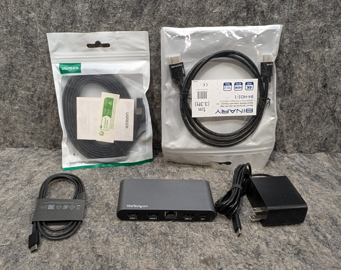Startech.com DK30C2HAGPD USB C Multiport Adapter Dual Monitor 2x4K HDMI Windows