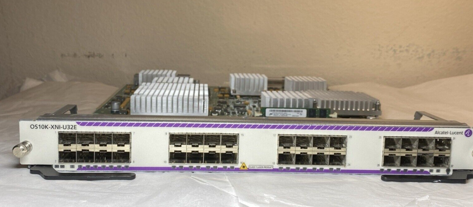 Alcatel-Lucent OS10K-XNI-U32E 32-Port 10GbE SFP+ Module OmniSwitch 10K Tested