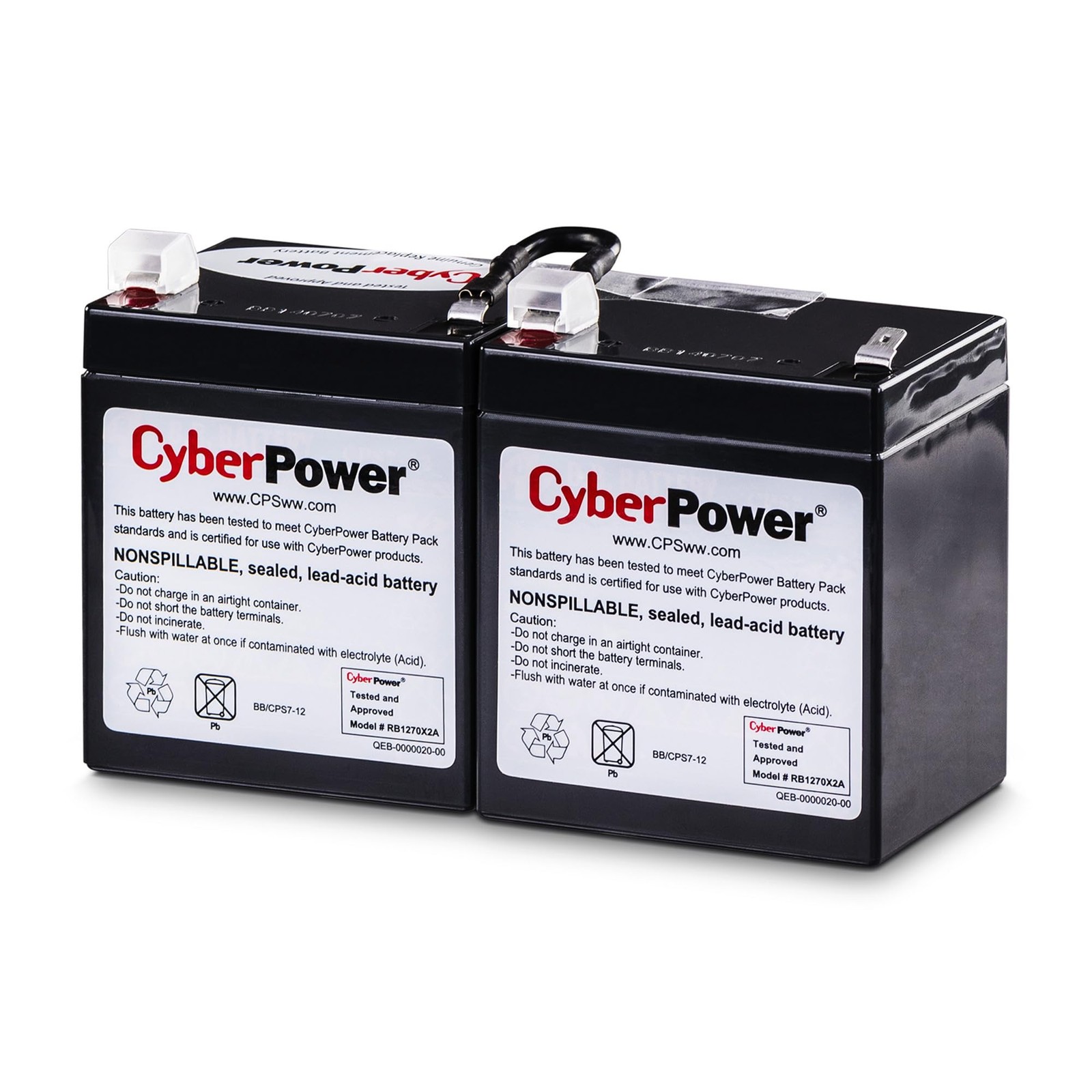RB1270X2A UPS Replacement Battery Cartridge, Maintenance-Free, User Installab...