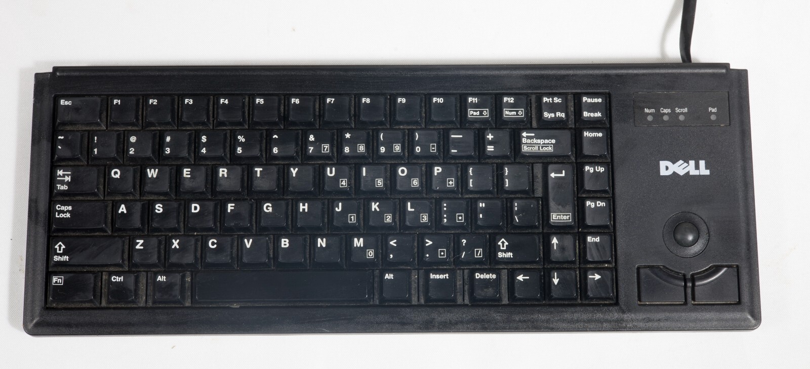 Vintage Dell Cherry ML4400 PS/2 keyboard with trackball black