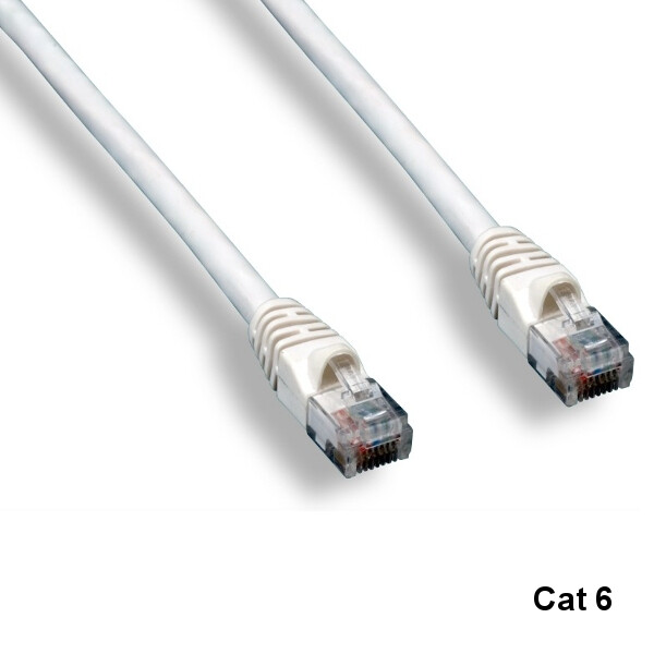 Kentek White 15ft Cat6 UTP Cable 24AWG 550MHz Pure Copper RJ45 Ethernet Routers
