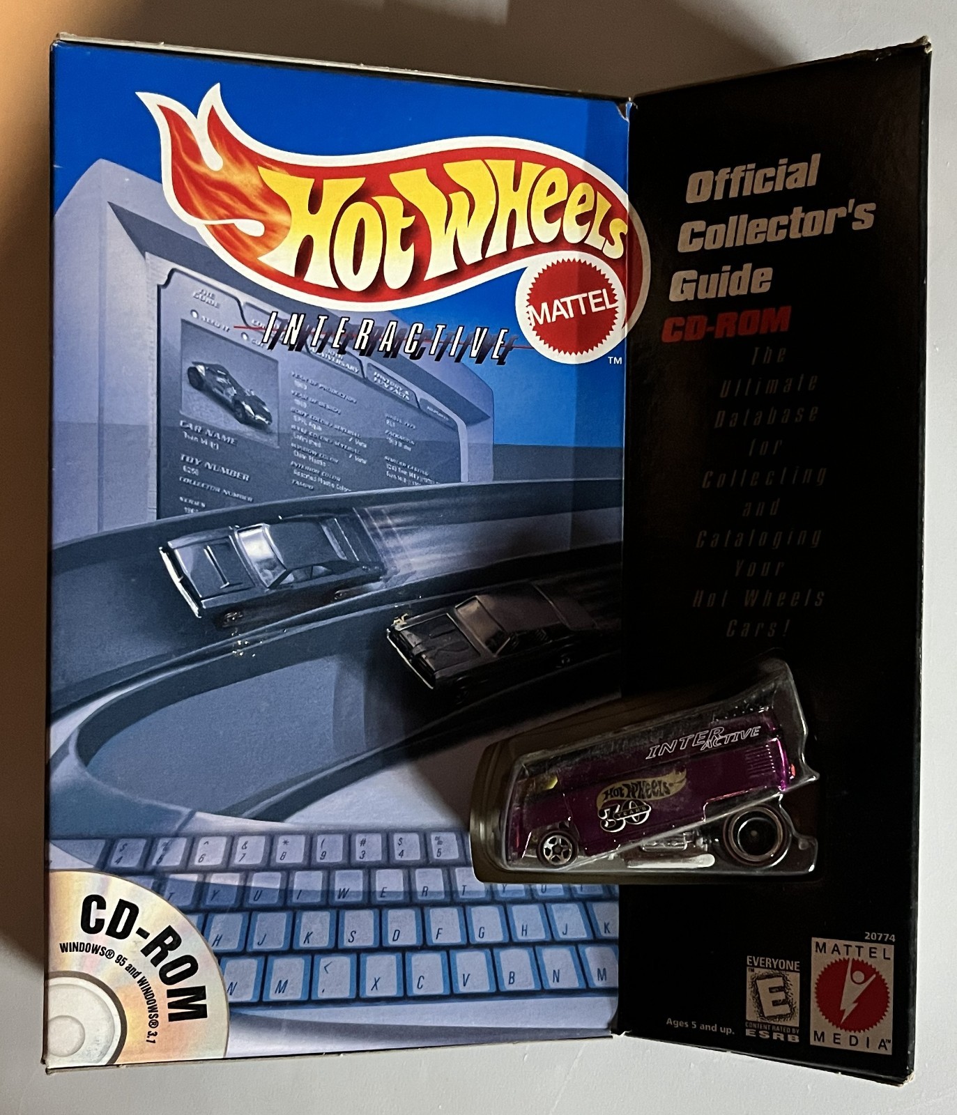 NIB Hot Wheels OFFICIAL COLLECTOR'S GUIDE CD-ROM w-LE Die Cast VW Drag Bus ©1998