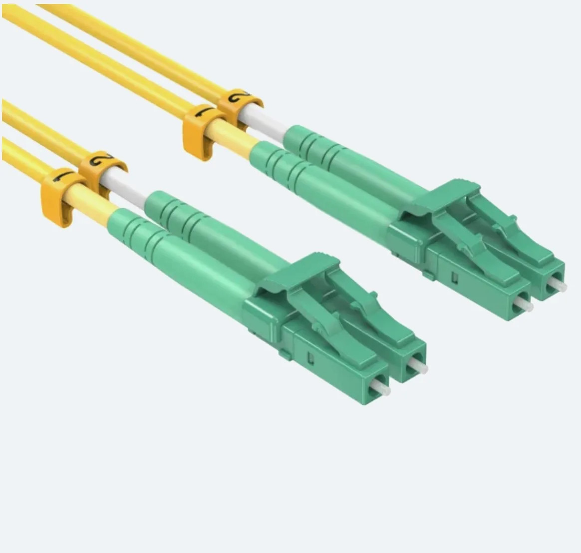 [2pcs] 1M‑10M LC APC to LC APC Duplex OS2 SM LSZH 2.0mm FTTH Fiber Patch Cord