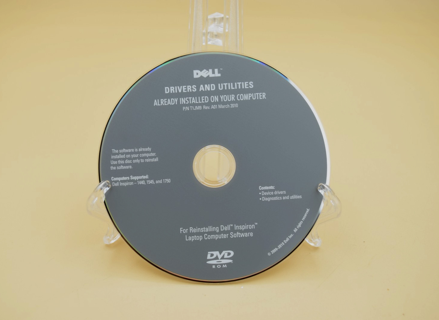 Dell Drivers And Utilities DVD For Reinstalling Inspiron 1440 1545 1750 Software