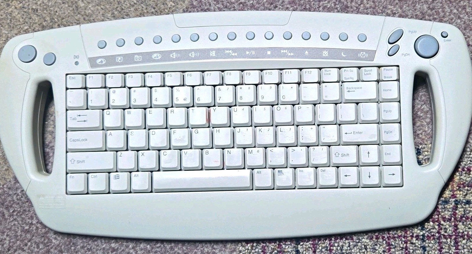 BTC Wireless Multimedia Keyboard 5113RF TX w/ PS/2 Receiver Gray English QWERTY