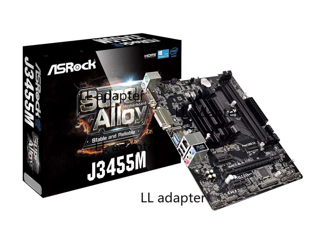 ASRock J3455M Intel Quad-Core Celeron Processor Micro ATX Motherboard/ CPU Combo