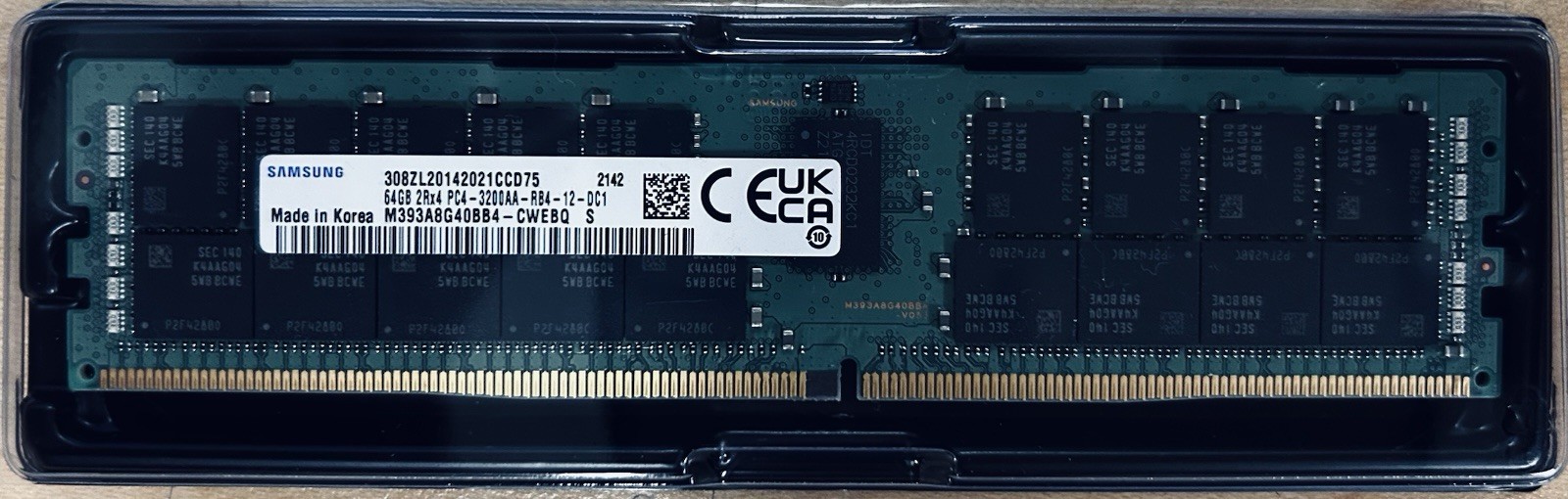 Samsung 64GB 3200MHz 288-Pin RDIMM Memory Module (M393A8G40BB4-CWE)