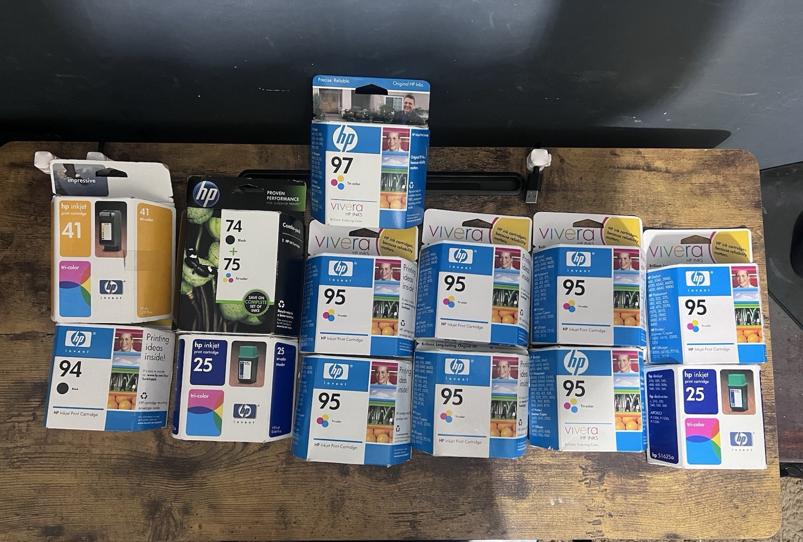 HP Ink Cartridge Lot 13 Different HP Ink Cartridges Inkjet Printer
