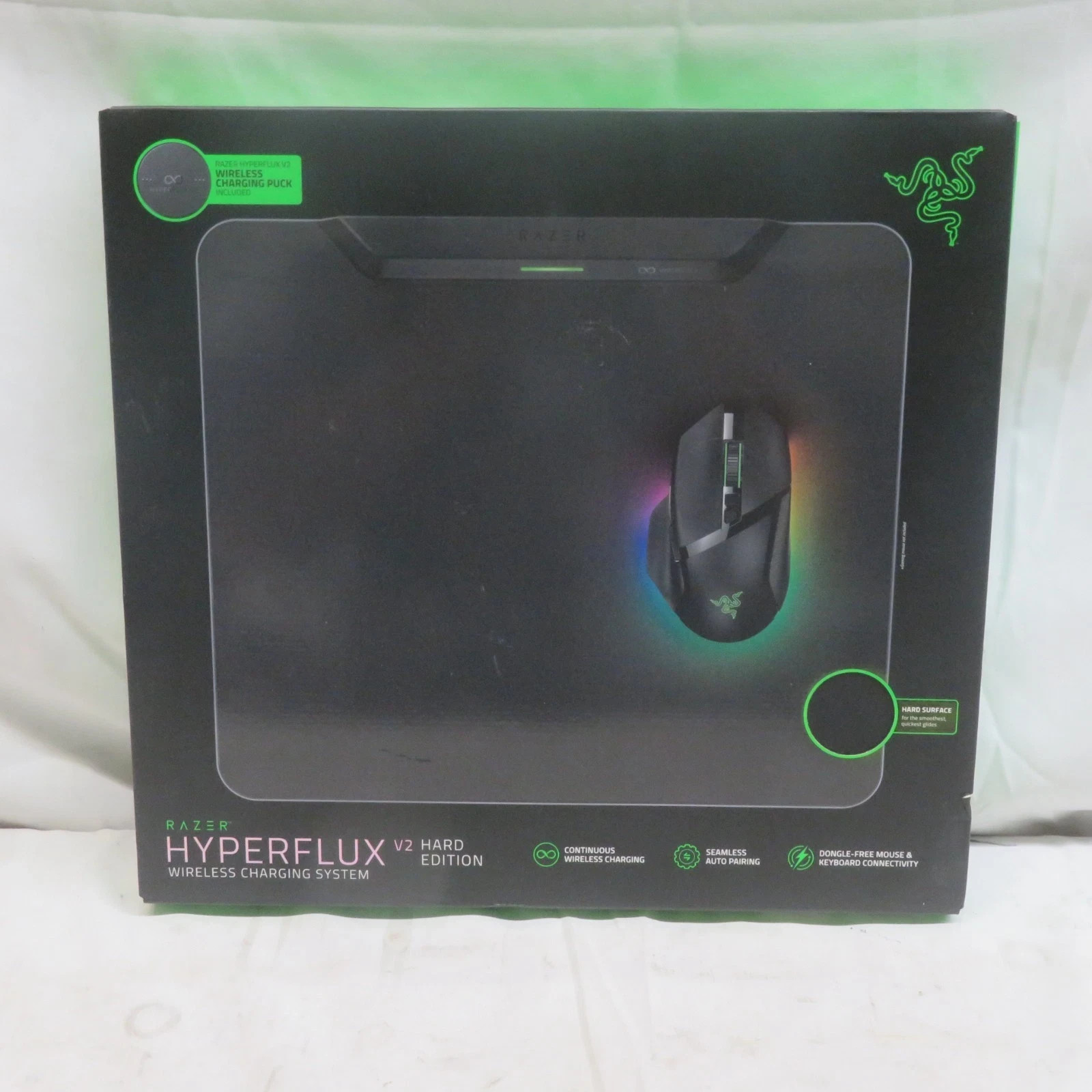 Razer HyperFlux V2 Hard Edition Gaming Mouse Pad Wireless Charging NEW Japan