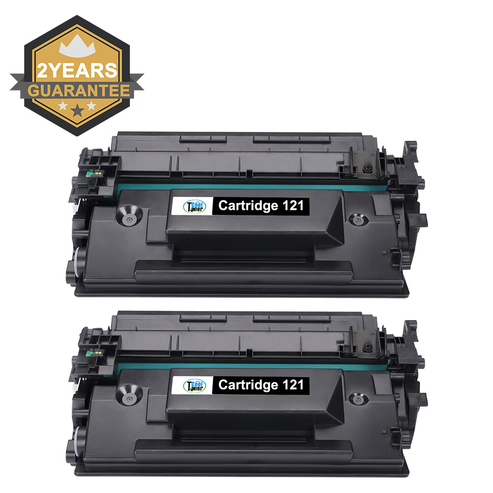 2-Pack Replacement 121 Black Printer Toner Cartridges for Canon imageCLASS D1620