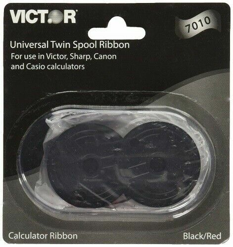 (6) Original Victor 7010 Black/Red Calculator Ribbons 