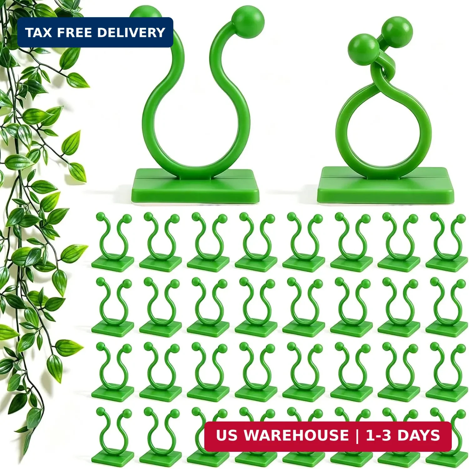 Self-Adhesive Cable Clips, 17mm Wire Management Cable Organizer for Desk, Plant