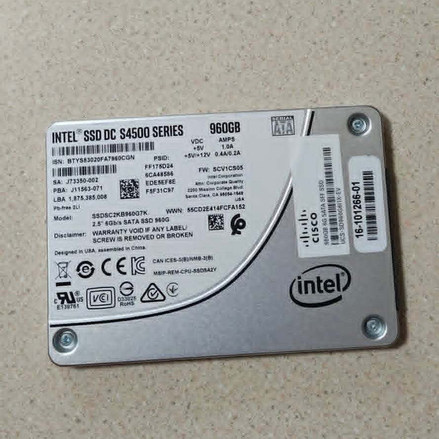 Intel SSD DC S4500 Series 960GB SATA 2.5" SSD - SSDSC2KB960G7K - 99% Health