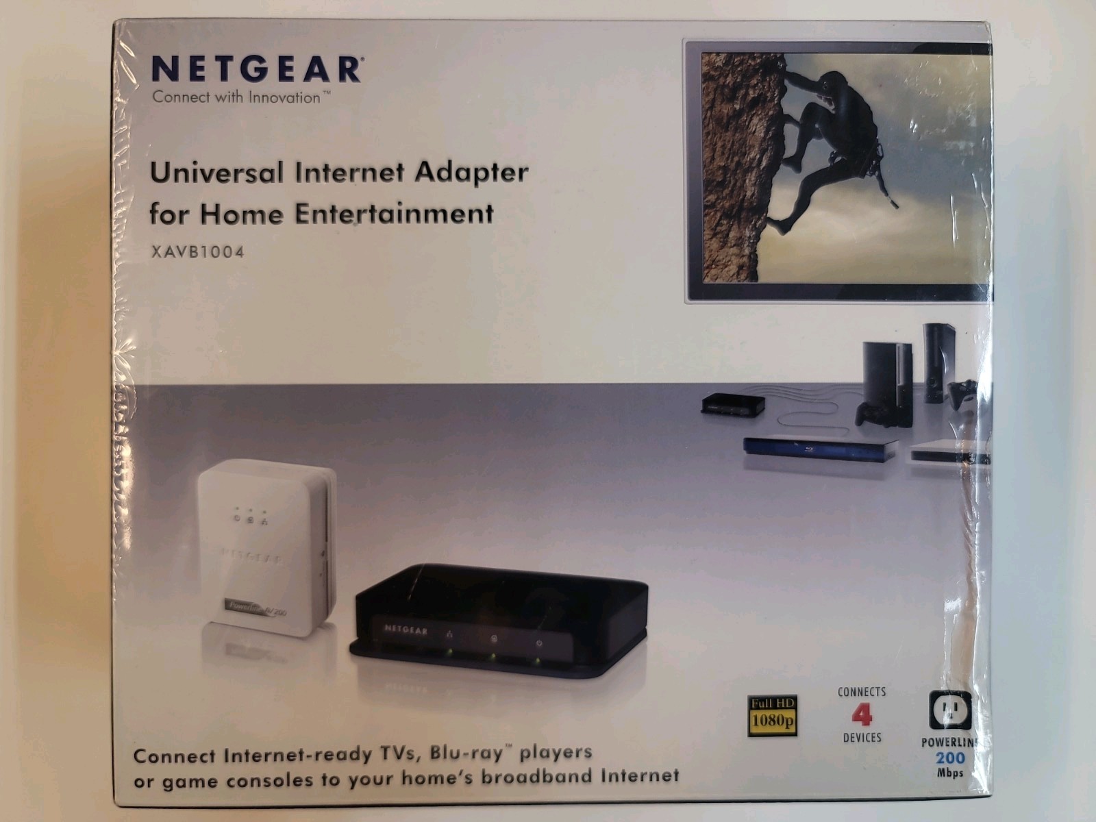 Netgear Universal Internet Adapter for Home Entertainment XAVB1004 New In Box