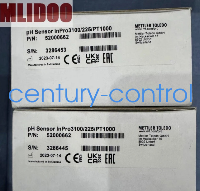 Mettler Toledo pH Sensor InPro3100/225/PT1000 Model: 52000662 UPS fast delivery