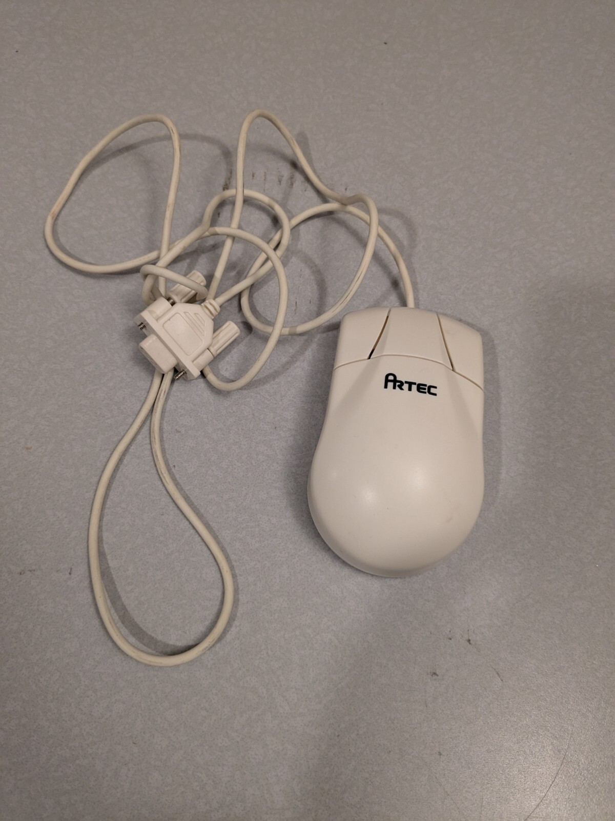 Original Vintage Artec Computer Mouse MN9460 Serial 3 Button Untested