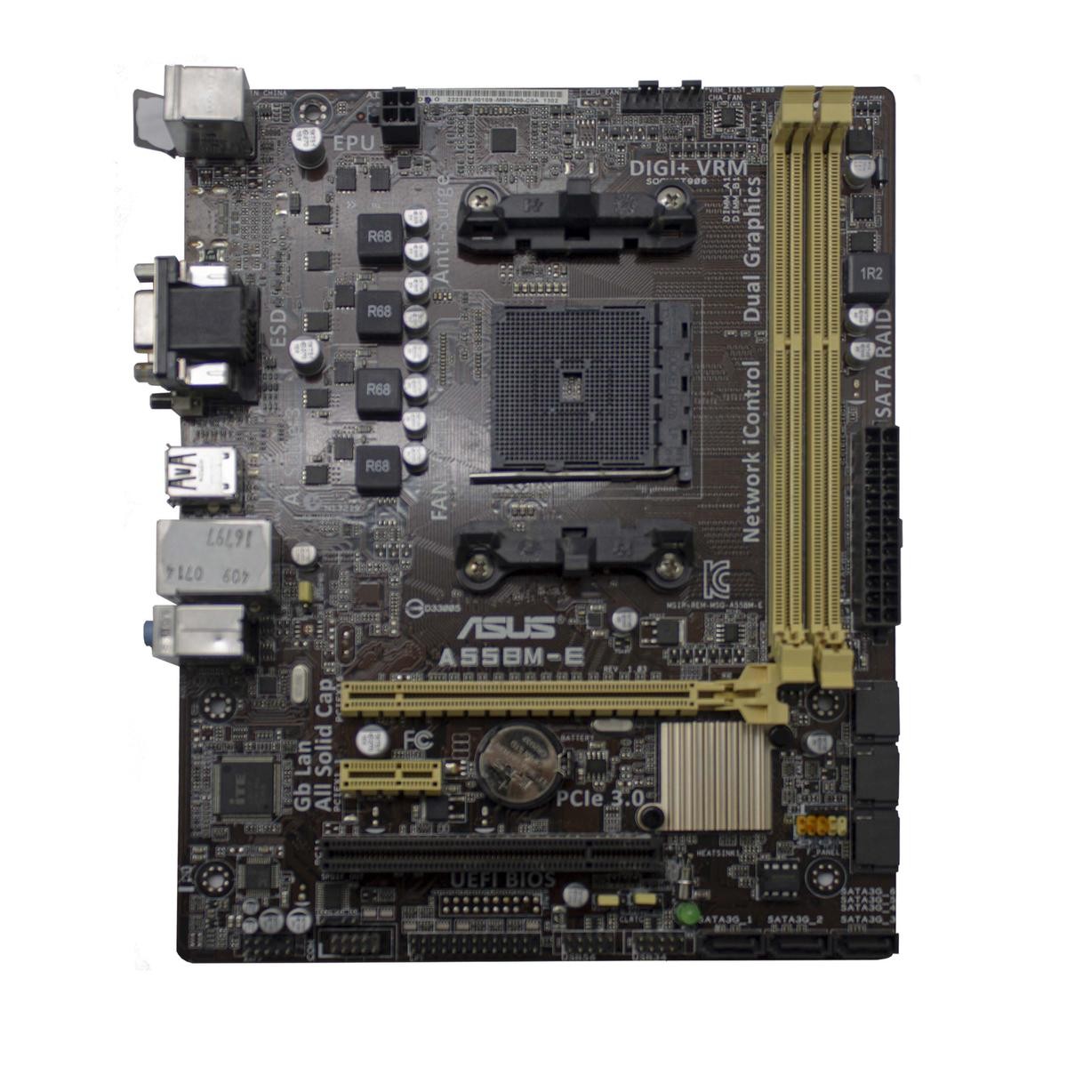 Asus A55BM-E Motherboard AMD FM2 FM2+ Micro-ATX MATX 2 X DDR3 DVI VGA