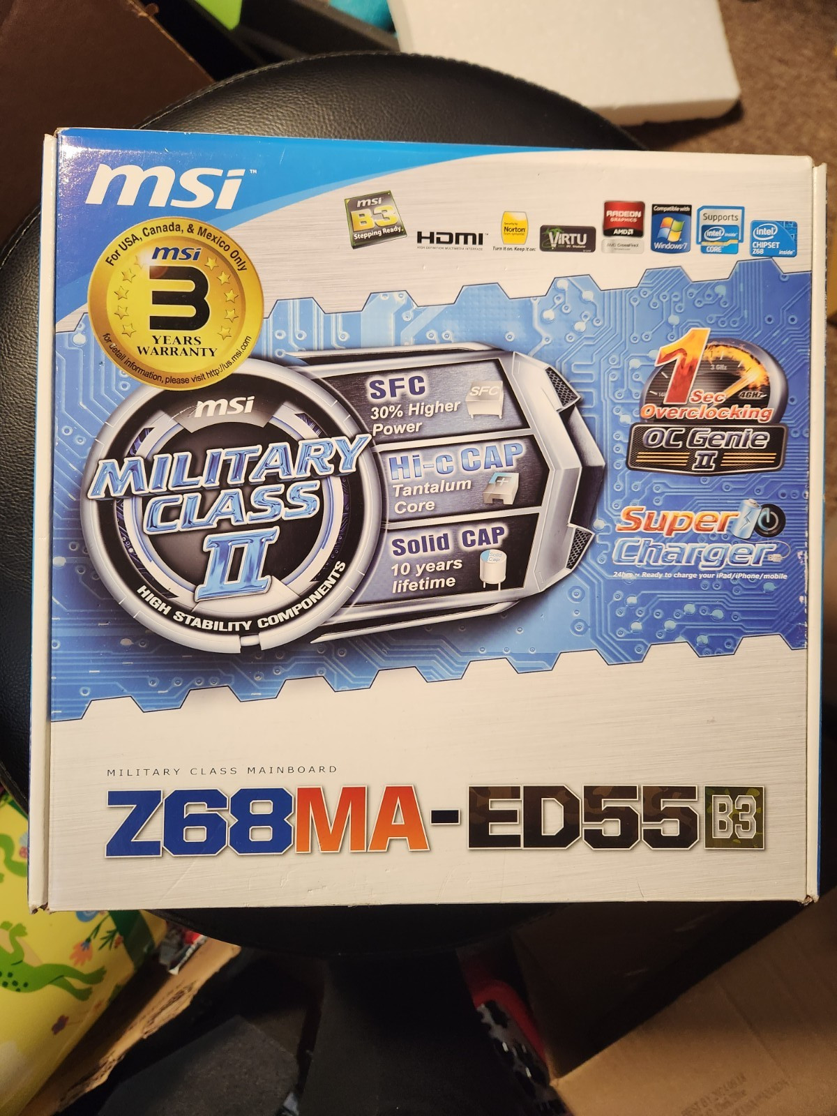 (Open Box) MSI Z68MA-ED55 B3 Motherboard
